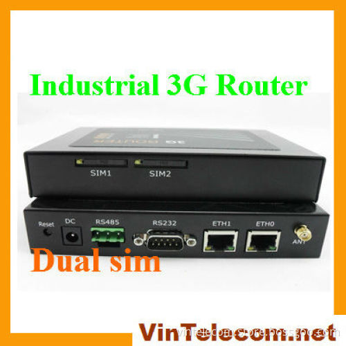 Industrial 3G router with 2 sim card Support WCDMA/EVDO/TD-SCDMA/EDGE/GPRS/CDMA 1X